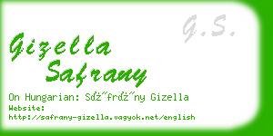 gizella safrany business card